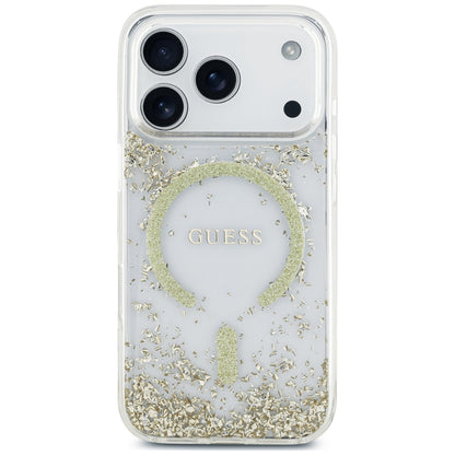 Guess Resin Bottom Glitter MagSafe Case for iPhone 18 Pro / 17 Pro - Gold_2