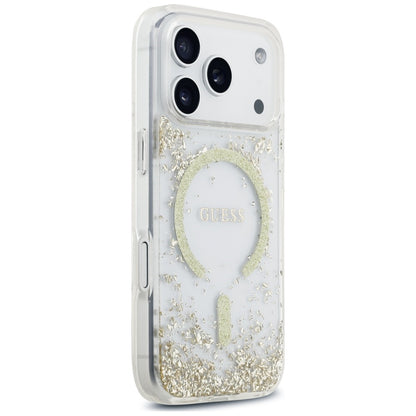 Guess Resin Bottom Glitter MagSafe Case for iPhone 18 Pro / 17 Pro - Gold_3
