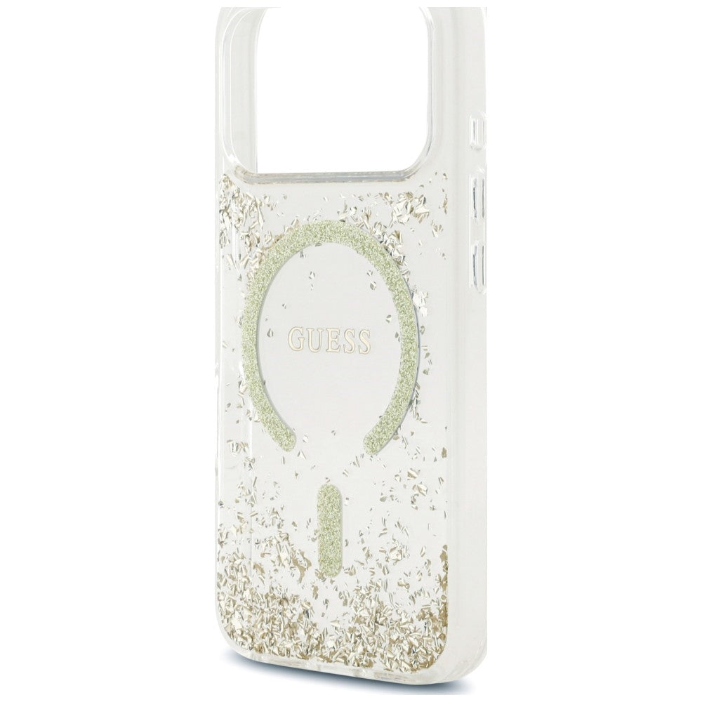 Guess Resin Bottom Glitter MagSafe Case for iPhone 18 Pro / 17 Pro - Gold_5
