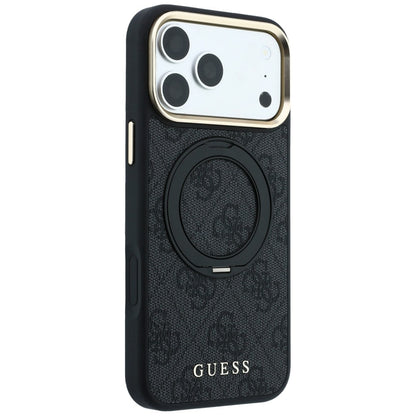 Guess Ring Stand 360 4G Classic Logo MagSafe Case for iPhone 17 Pro / 18 Pro - Black_3