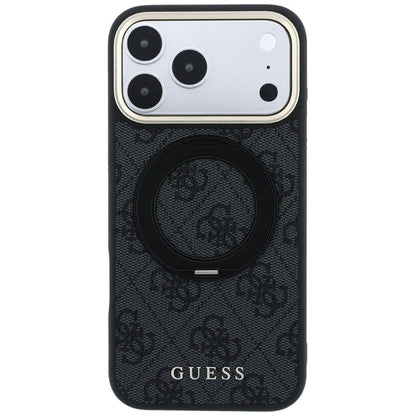 Guess Ring Stand 360 4G Classic Logo MagSafe Case for iPhone 17 Pro Max / 18 Pro Max - Black_2