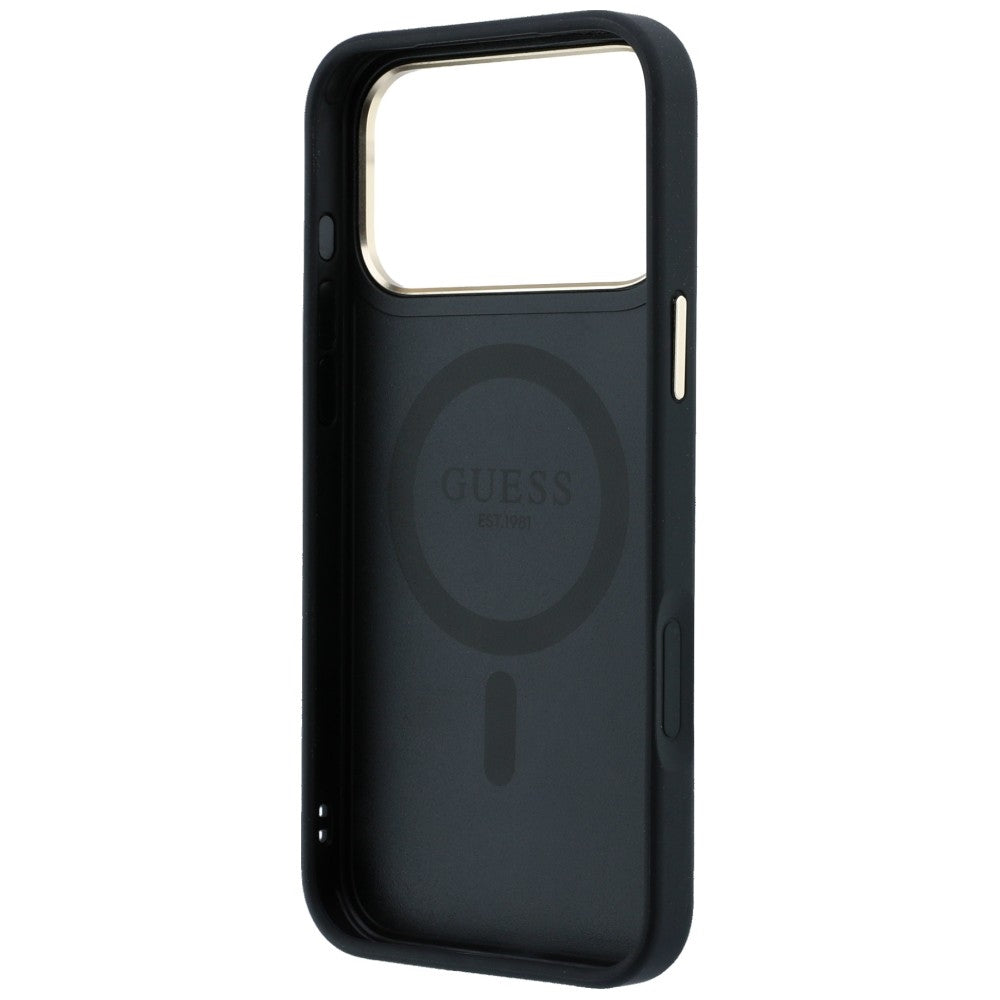 Guess Ring Stand 360 4G Classic Logo MagSafe Case for iPhone 17 Pro Max / 18 Pro Max - Black_6