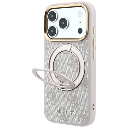 Guess Ring Stand 360 4G Classic Logo MagSafe Case for iPhone 17 Pro Max / 18 Pro Max - Pink_1