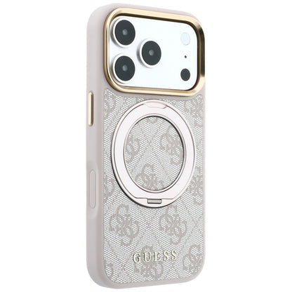 Guess Ring Stand 360 4G Classic Logo MagSafe Case for iPhone 17 Pro Max / 18 Pro Max - Pink_3