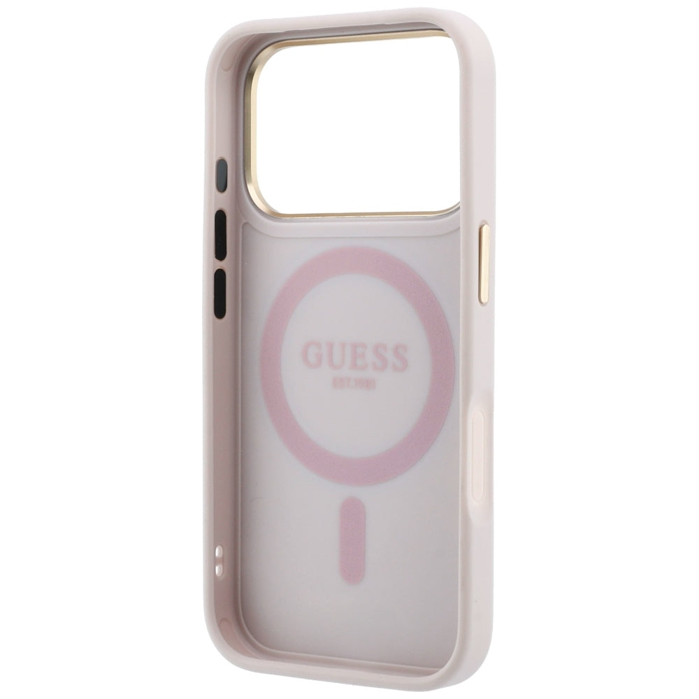 Guess Ring Stand 360 4G Classic Logo MagSafe Case for iPhone 17 Pro Max / 18 Pro Max - Pink_6