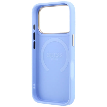 Guess Saffiano Peony &amp; Ring MagSafe case for iPhone 17 Pro Max / 18 Pro Max - light blue_6