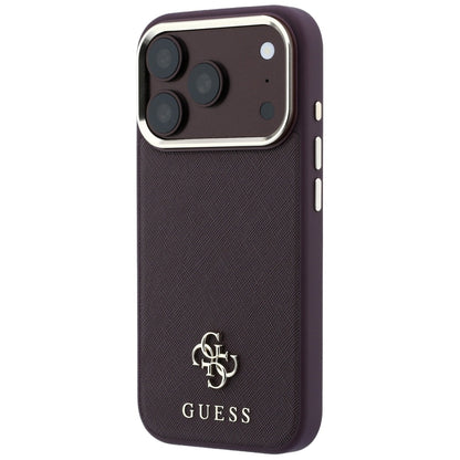 Guess Saffiano Small 4G &amp; Classic Logo MagSafe Case for iPhone 18 Pro / 17 Pro - Burgundy_1
