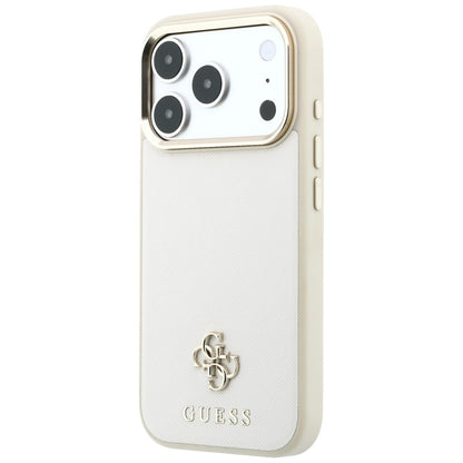 Guess Saffiano Small 4G &amp; Classic Logo MagSafe case for iPhone 17 Pro Max / 18 Pro Max - beige_1