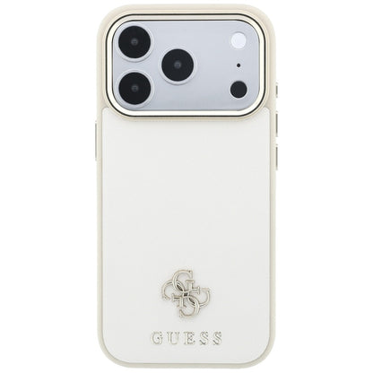 Guess Saffiano Small 4G &amp; Classic Logo MagSafe case for iPhone 17 Pro Max / 18 Pro Max - beige_2