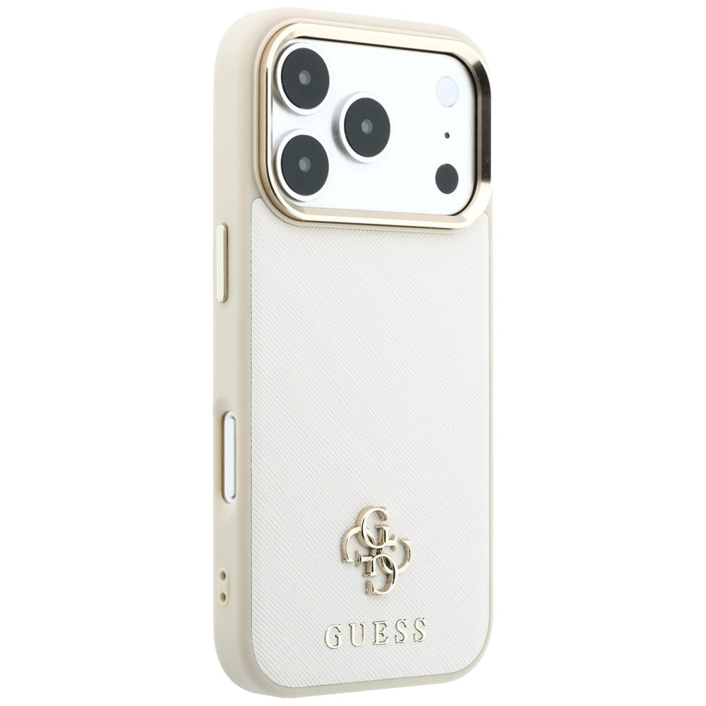 Guess Saffiano Small 4G &amp; Classic Logo MagSafe case for iPhone 17 Pro Max / 18 Pro Max - beige_3