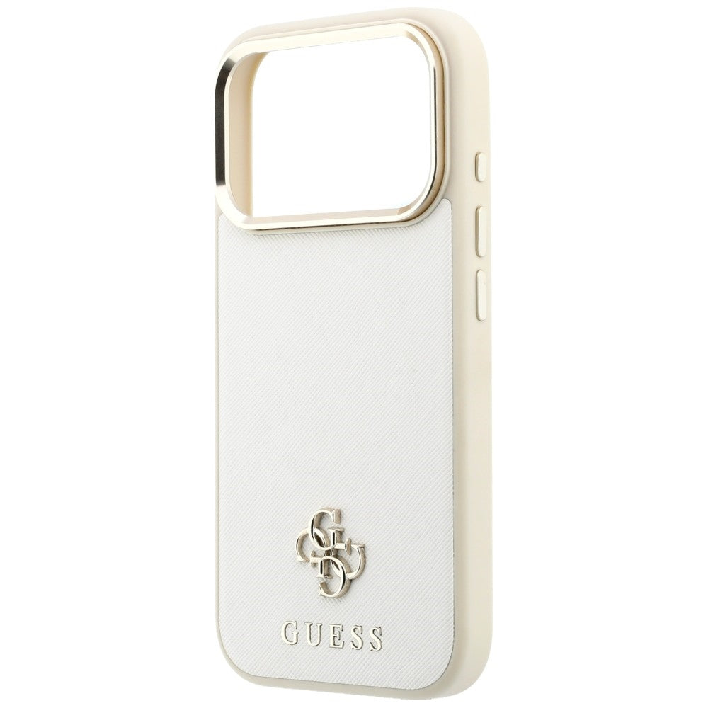 Guess Saffiano Small 4G &amp; Classic Logo MagSafe case for iPhone 17 Pro Max / 18 Pro Max - beige_5