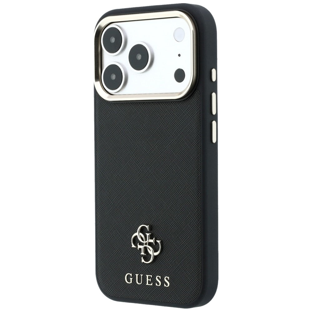 Guess Saffiano Small 4G &amp; Classic Logo MagSafe Case for iPhone 17 Pro Max / 18 Pro Max - Black_1