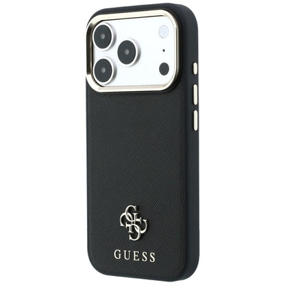 Guess Saffiano Small 4G &amp; Classic Logo MagSafe Case for iPhone 17 Pro Max / 18 Pro Max - Black_1