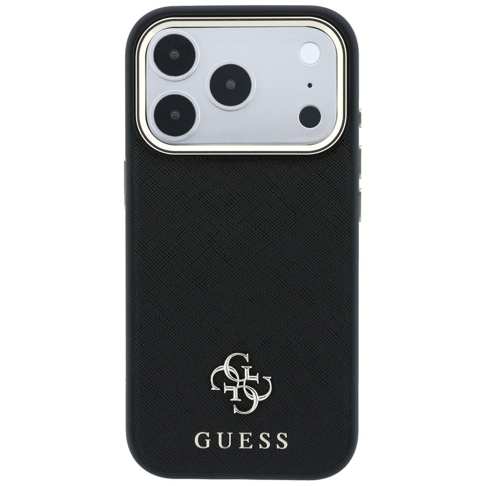 Guess Saffiano Small 4G &amp; Classic Logo MagSafe Case for iPhone 17 Pro Max / 18 Pro Max - Black_2