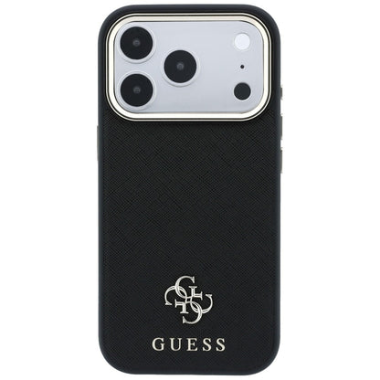 Guess Saffiano Small 4G &amp; Classic Logo MagSafe Case for iPhone 17 Pro Max / 18 Pro Max - Black_2