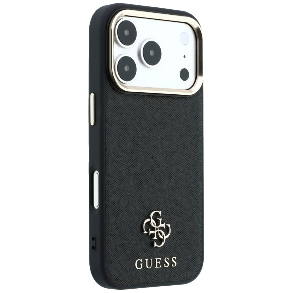 Guess Saffiano Small 4G &amp; Classic Logo MagSafe Case for iPhone 17 Pro Max / 18 Pro Max - Black_3