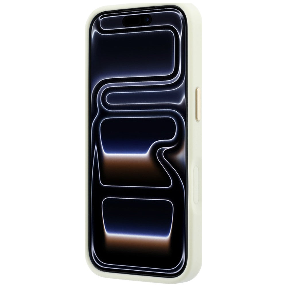 Guess Stripe Peony 4G Logo MagSafe Case for iPhone 18 Pro / 17 Pro - Beige_4