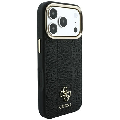Guess Stripe Peony 4G Logo MagSafe Case for iPhone 17 Pro / 18 Pro - Black_3