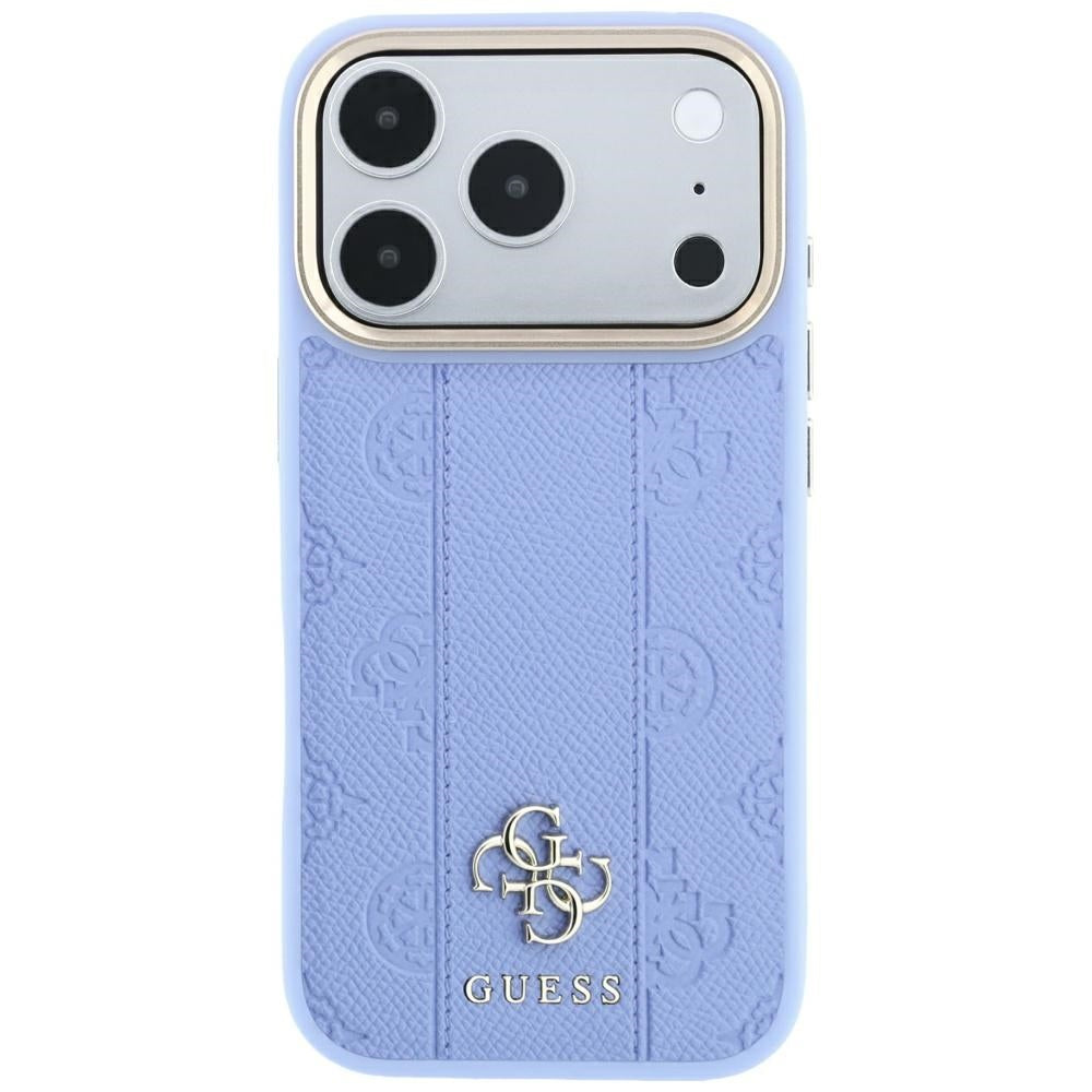 Guess Stripe Peony 4G Logo MagSafe Case for iPhone 18 Pro / 17 Pro - Light Blue_1
