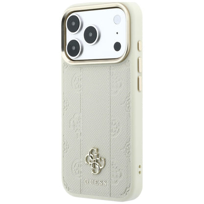 Guess Stripe Peony 4G Logo MagSafe Case for iPhone 18 Pro Max / 17 Pro Max - Beige_1