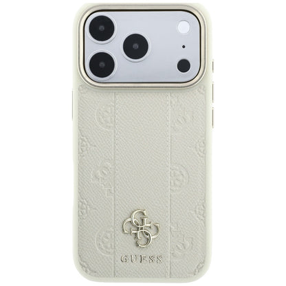 Guess Stripe Peony 4G Logo MagSafe Case for iPhone 18 Pro Max / 17 Pro Max - Beige_2