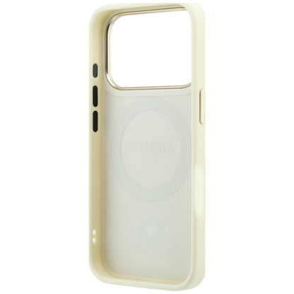 Guess Stripe Peony 4G Logo MagSafe Case for iPhone 18 Pro Max / 17 Pro Max - Beige_6