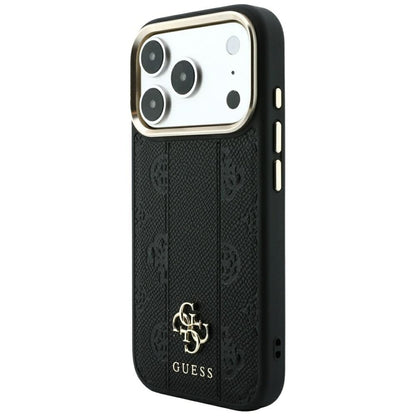 Guess Stripe Peony 4G Logo MagSafe Case for iPhone 17 Pro Max / 18 Pro Max - Black_1