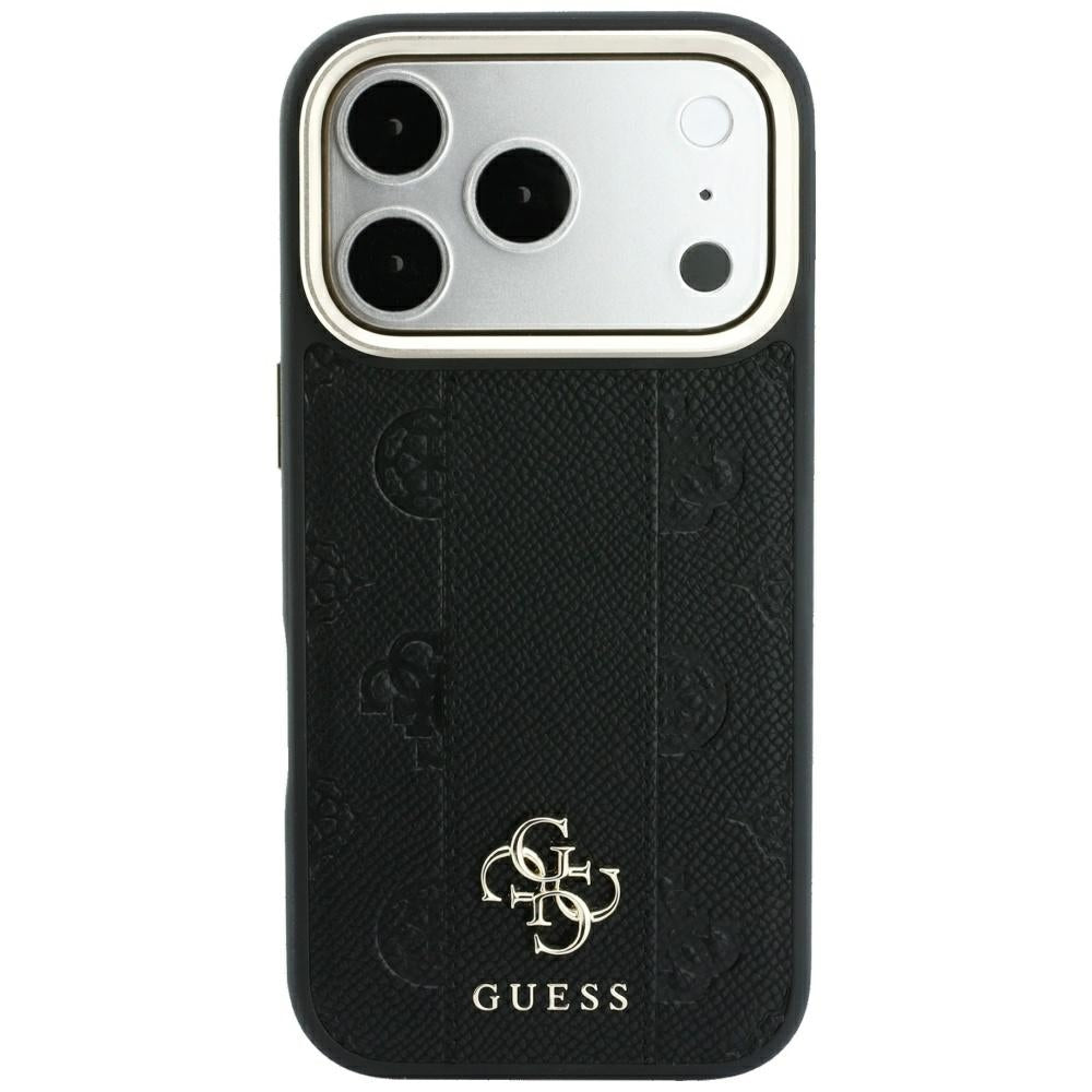Guess Stripe Peony 4G Logo MagSafe Case for iPhone 17 Pro Max / 18 Pro Max - Black_2
