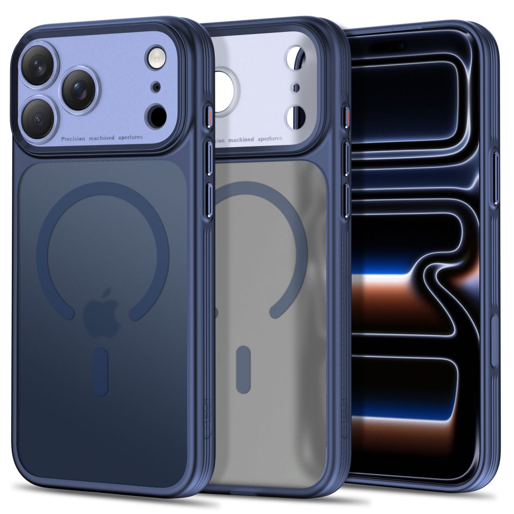 Tech-Protect MagPrime MagSafe CC Case for iPhone 18 Pro Max / 17 Pro Max - Matte Navy Blue_0