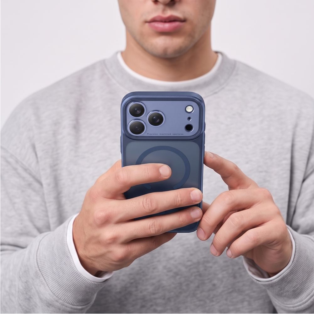 Tech-Protect MagPrime MagSafe CC Case for iPhone 18 Pro Max / 17 Pro Max - Matte Navy Blue_6
