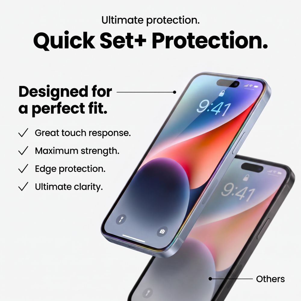 Tech-Protect Quick Set+ 2-Pack Tempered Glass for iPhone 18 Pro Max / 17 pro Max_6