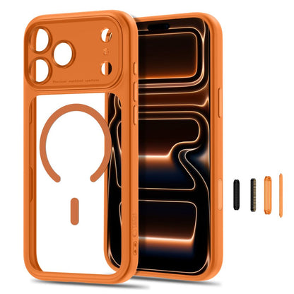 Tech-Protect MagPeak MagSafe CC Case for iPhone 18 Pro / 17 Pro - Transparent Orange_1