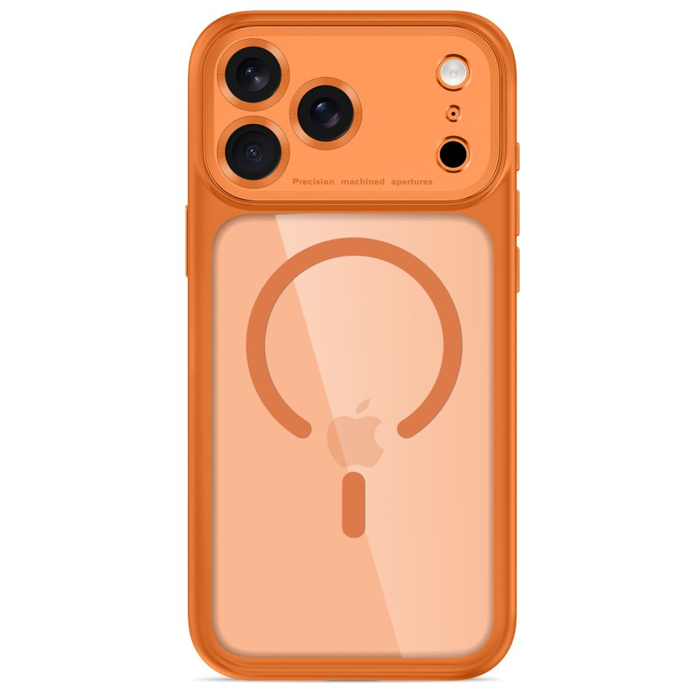 Tech-Protect MagPeak MagSafe CC Case for iPhone 18 Pro / 17 Pro - Transparent Orange_2