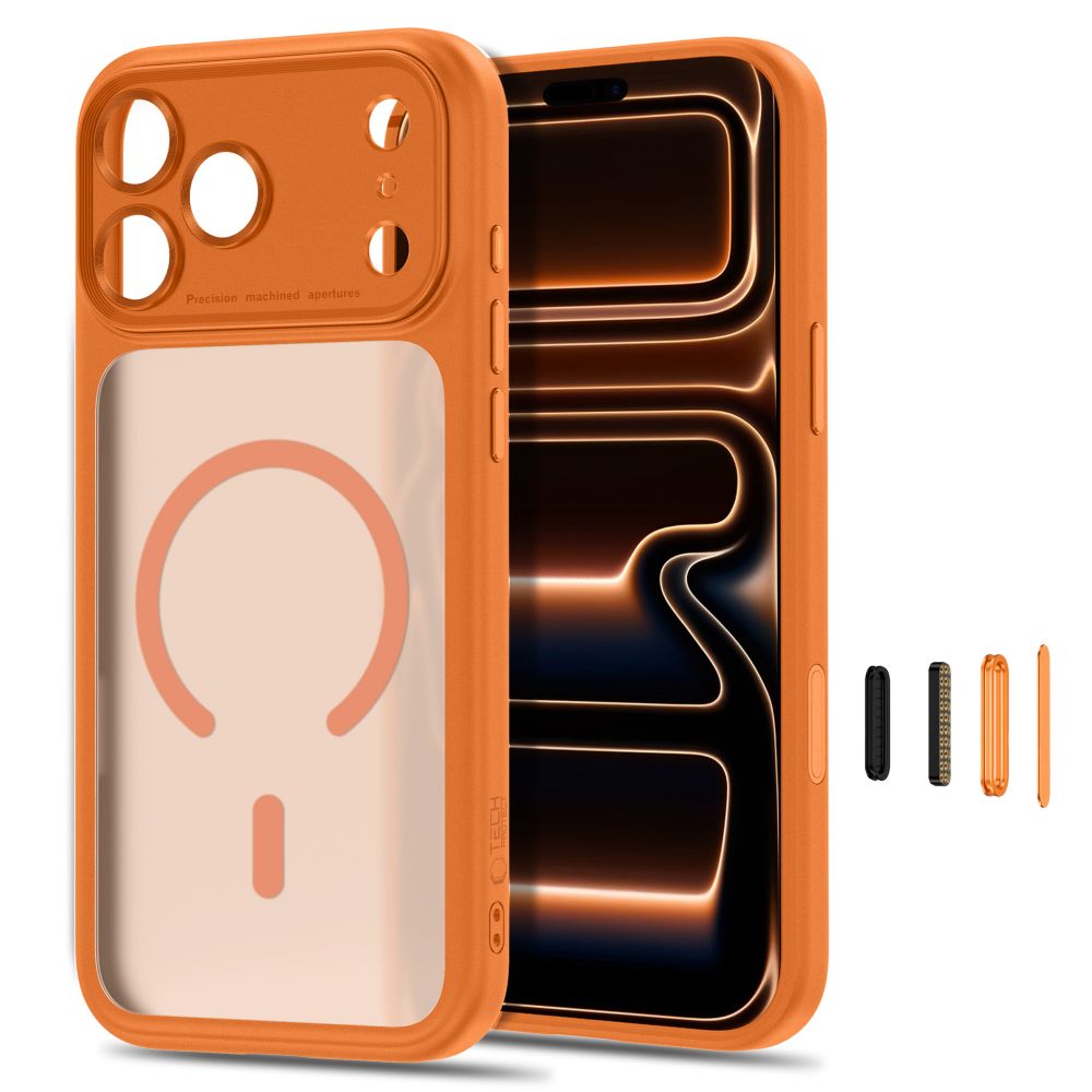 Tech-Protect MagPeak MagSafe CC case for iPhone 18 Pro / 17 Pro - matte orange_1