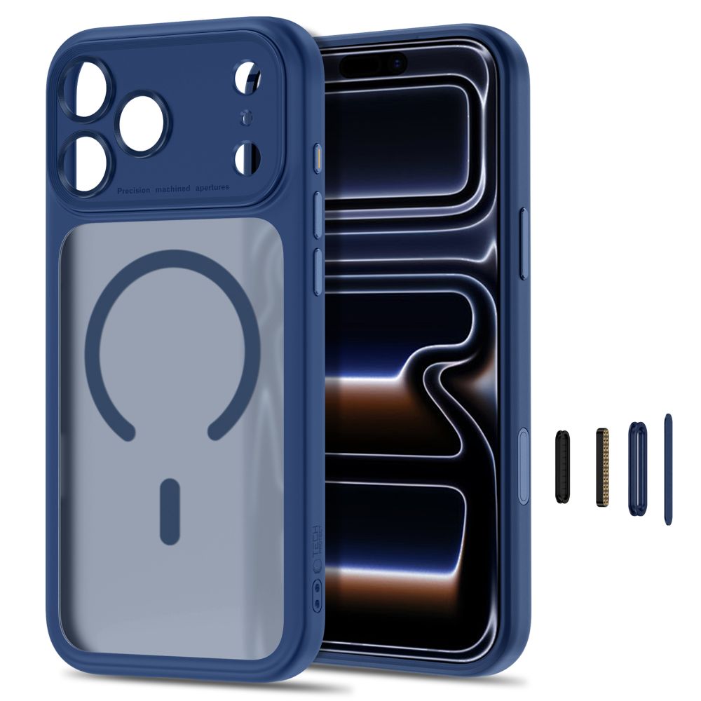 Tech-Protect MagPeak MagSafe CC Case for iPhone 18 Pro / 17 Pro - Matte Navy Blue_1
