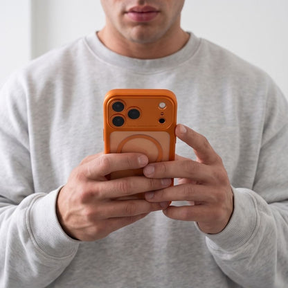 Tech-Protect MagPeak MagSafe CC Case for iPhone 18 Pro Max / 17 Pro Max - Transparent Orange_4