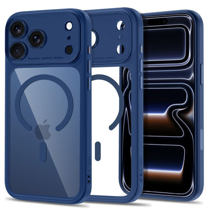 Tech-Protect MagPeak MagSafe CC Case for iPhone 18 Pro Max / 17 Pro Max - Clear Navy Blue_0