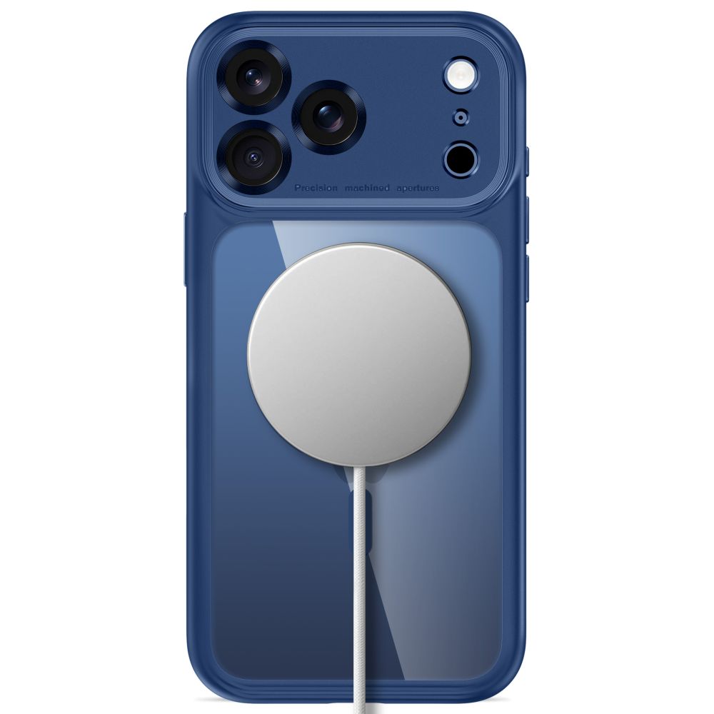 Tech-Protect MagPeak MagSafe CC Case for iPhone 18 Pro Max / 17 Pro Max - Clear Navy Blue_3