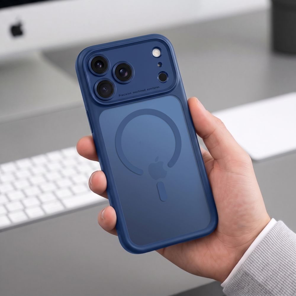 Tech-Protect MagPeak MagSafe CC Case for iPhone 18 Pro Max / 17 Pro Max - Matte Navy Blue_5