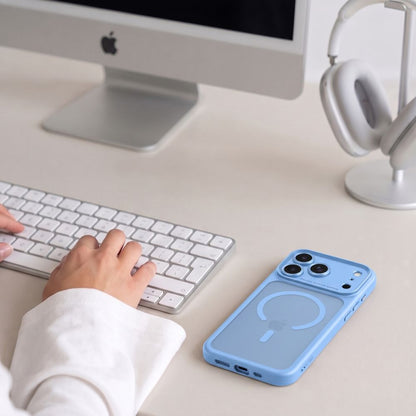 Tech-Protect MagPeak MagSafe CC Case for iPhone 18 Pro Max / 17 Pro Max - Light Blue Matte_5