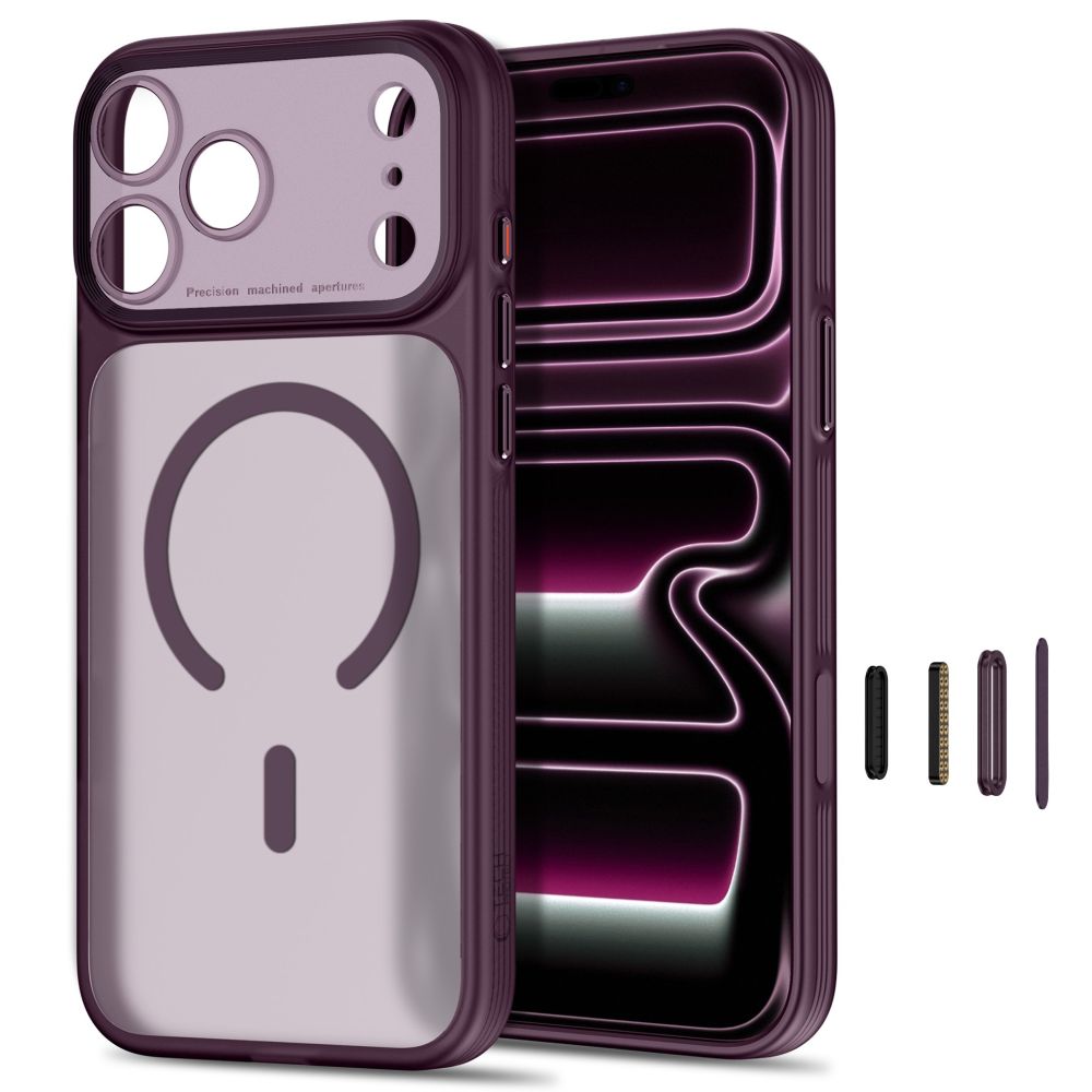 Tech-Protect MagPrime MagSafe CC Case for iPhone 18 Pro / 17 Pro - Dark Cherry Matte_1