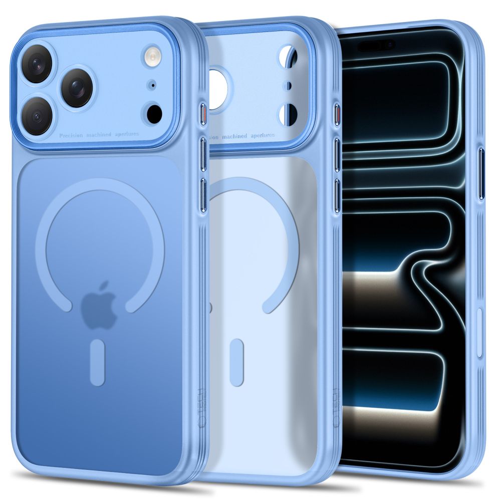 Tech-Protect MagPrime MagSafe CC Case for iPhone 18 Pro Max / 17 Pro Max - Light Blue Matte_0