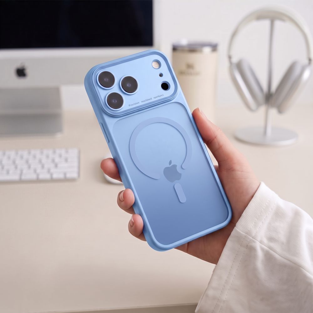 Tech-Protect MagPrime MagSafe CC Case for iPhone 18 Pro Max / 17 Pro Max - Light Blue Matte_6