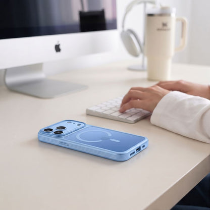 Tech-Protect MagPrime MagSafe CC Case for iPhone 18 Pro Max / 17 Pro Max - Light Blue Matte_7