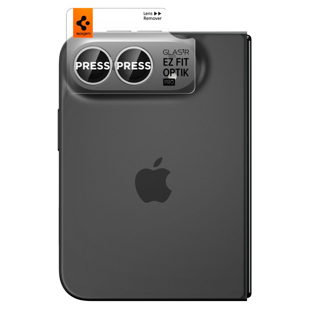 Spigen Optik Pro GLAS.TR EZ FIT 2-Pack Tempered Glass Camera Screen Protector for iPhone Duo - White_1