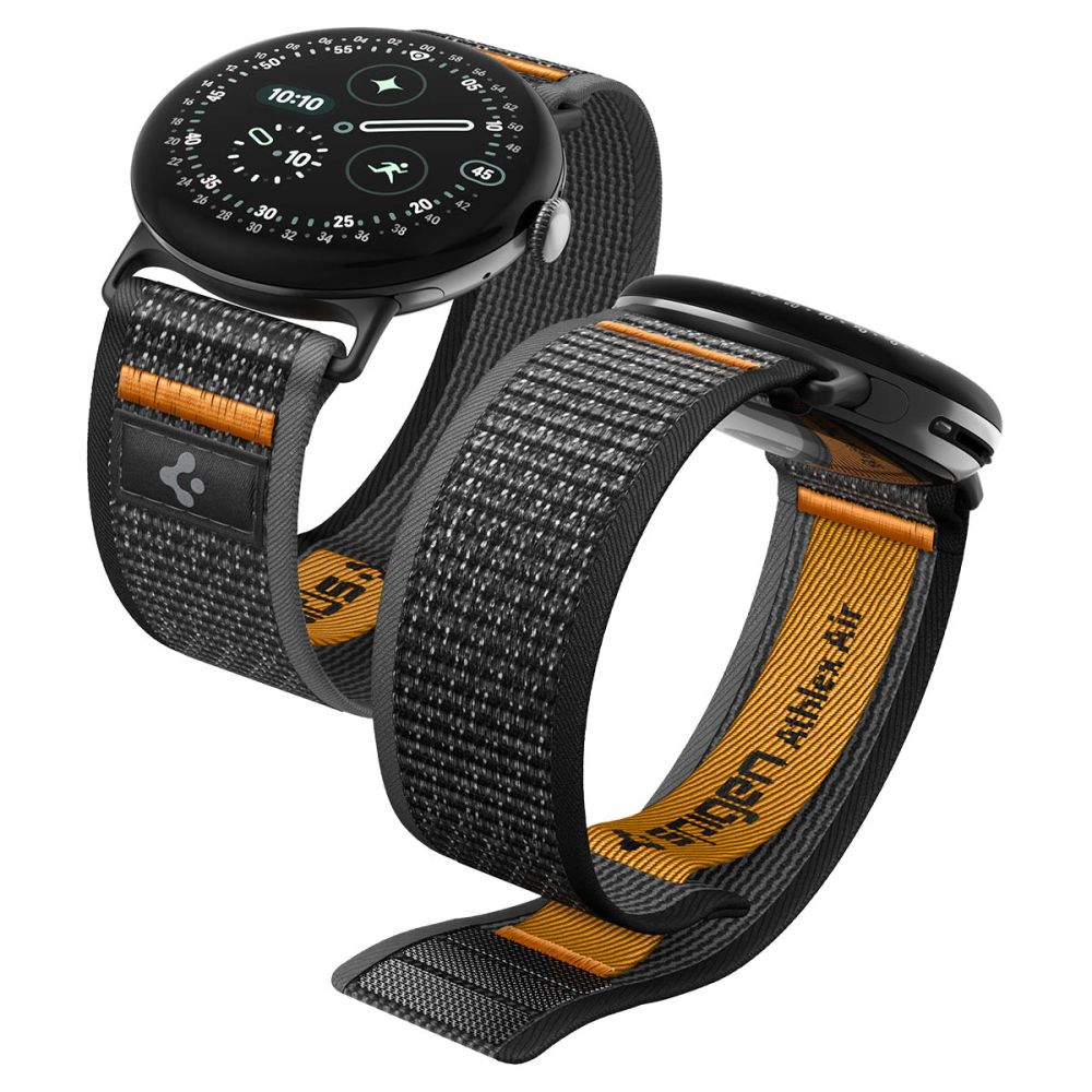 Pasek Spigen Athlex Air na Google Pixel Watch 41 mm - czarno-pomarańczowy_0