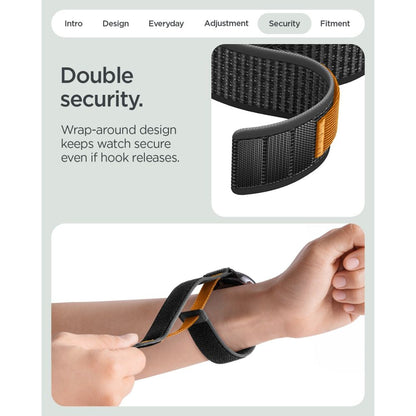 Pasek Spigen Athlex Air na Google Pixel Watch 41 mm - czarno-pomarańczowy_9