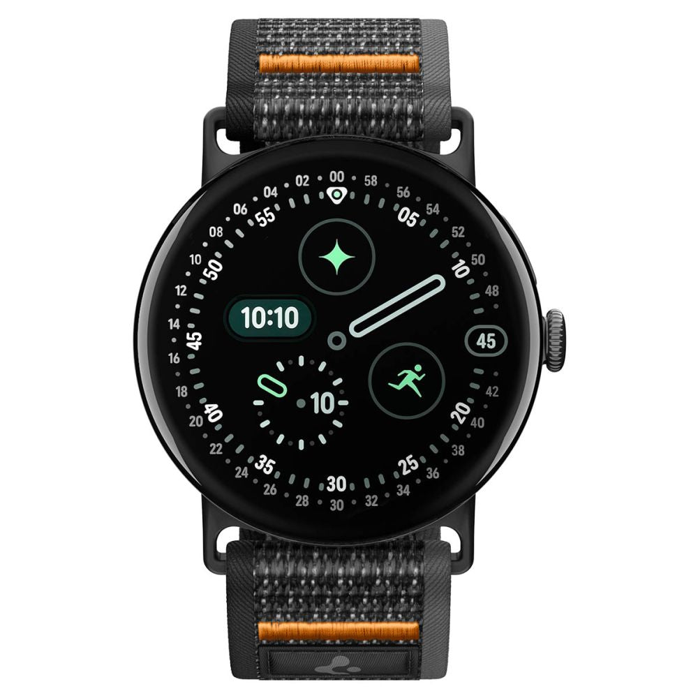 Pasek Spigen Athlex Air na Google Pixel Watch 41 mm - czarno-pomarańczowy_1