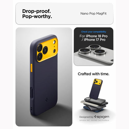 Hard Case Spigen Nano Pop com MagSafe para Apple iPhone 18 Pro / 17 Pro / Blueberry Navy ACS12178_9