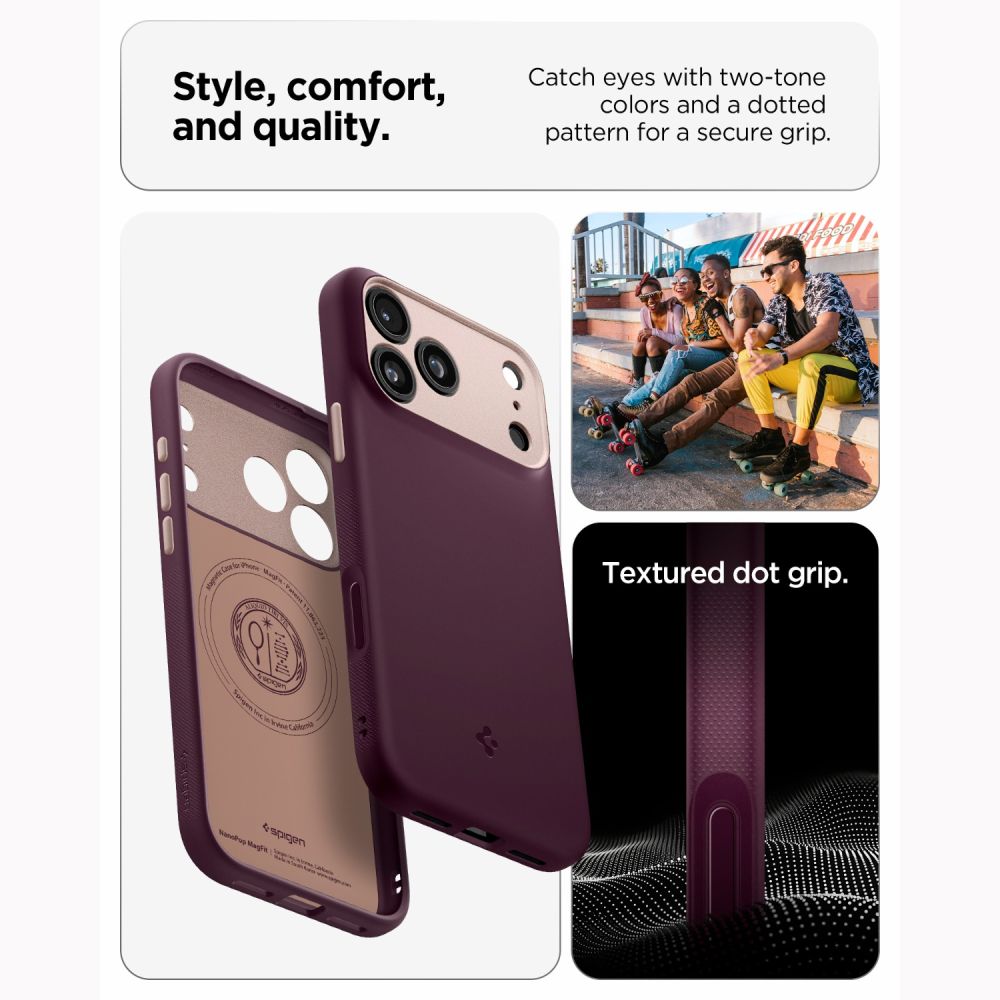 Capa Protetora SPIGEN Nano Pop com MagSafe / Burgundy Bean ACS12179_5